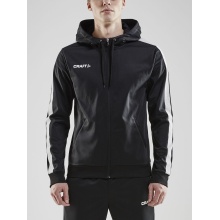 Craft Bluza z kapturem Hoodie Fullzip Pro Control czarny/biały męski